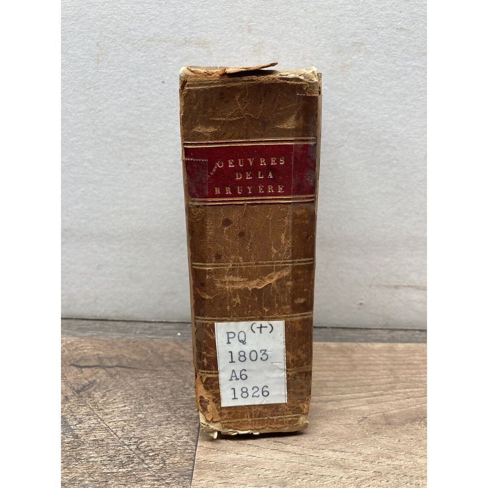 Oeuvres de La Bruyere, Les Caracteres, 1826